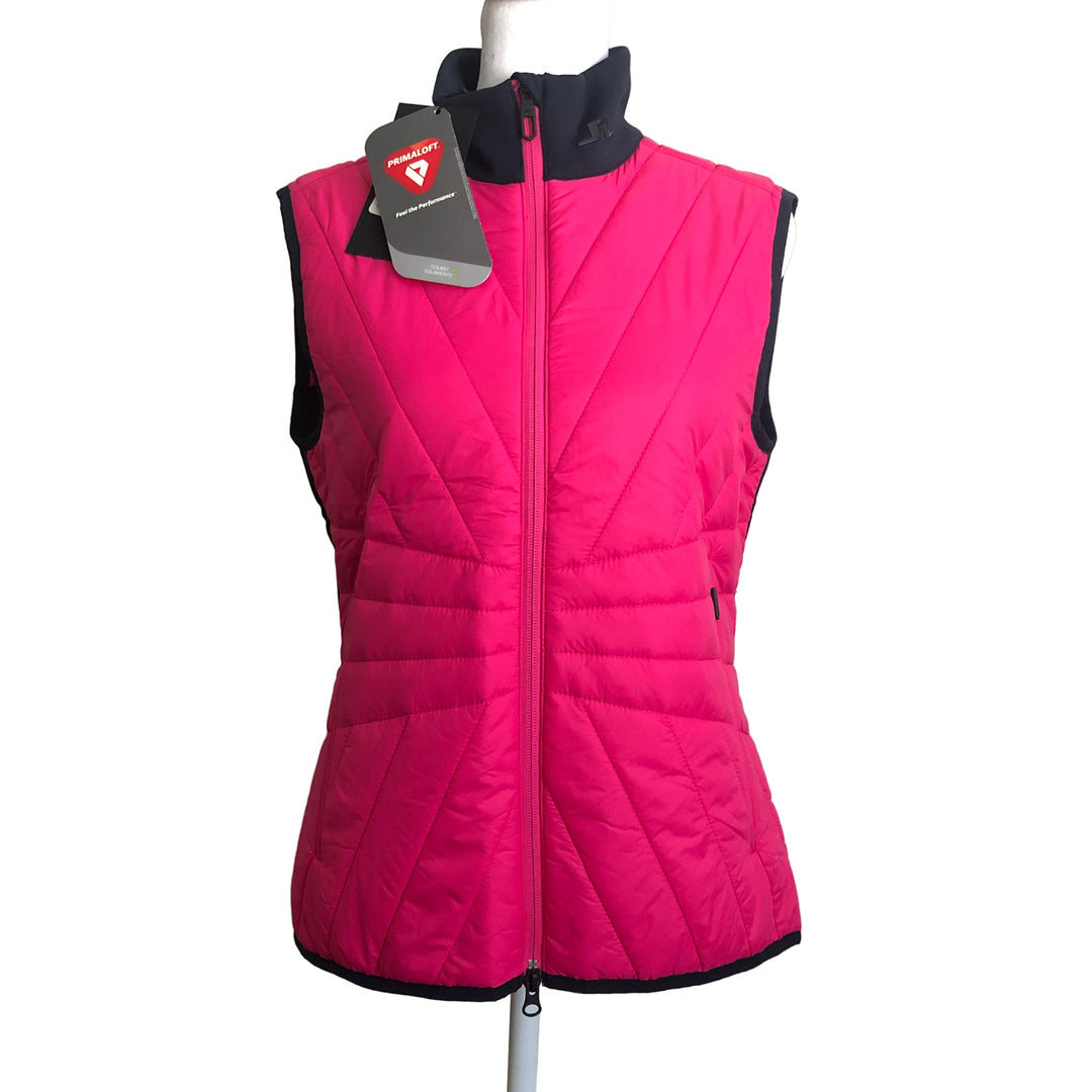 J.Lindeberg Holma Quilt Hybrid Vest - Pink Peacock - Small - Skorzie