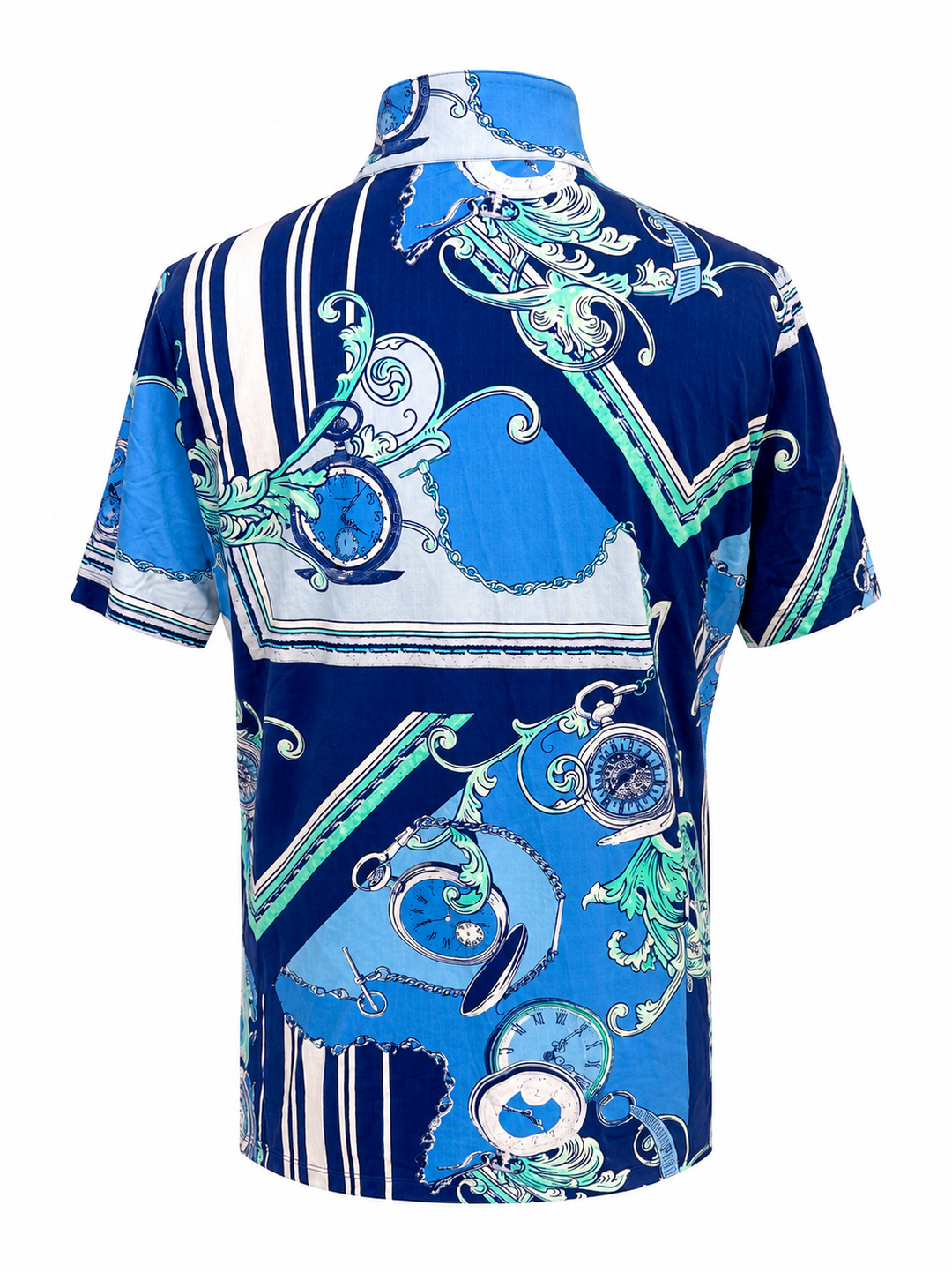 IBKUL Time Short Sleeve Zip Mock - Navy/Blue