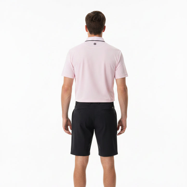 G/FORE Men's Polo Camo Collar Performance Pique Blush/Snow Size M
