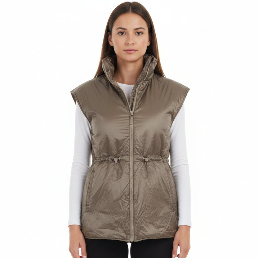 G/FORE Women's Vest Reversible Cinched Sand Size S