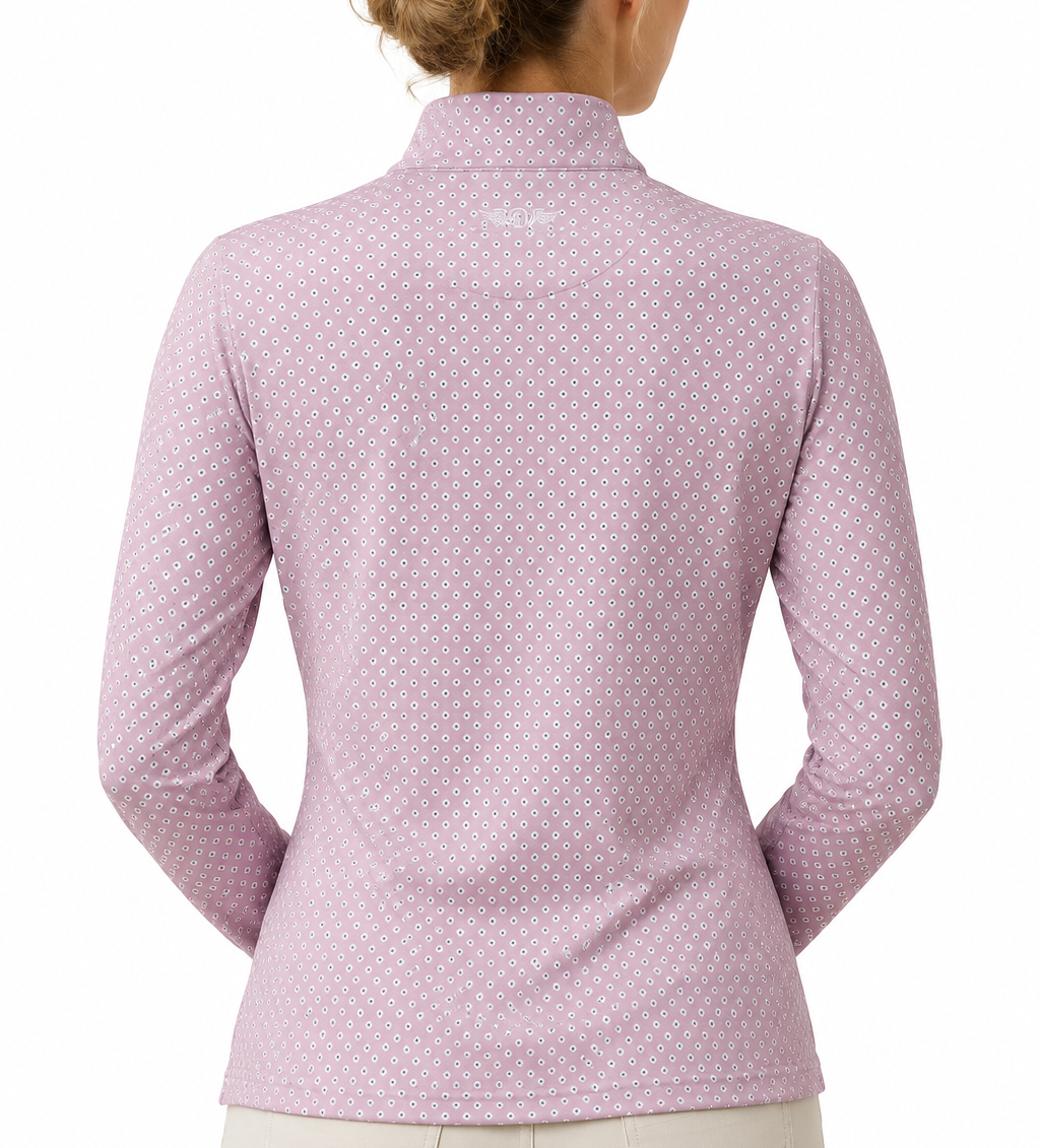 Straight Down Women's Quarter Zip Empress Pink Dawn Size M