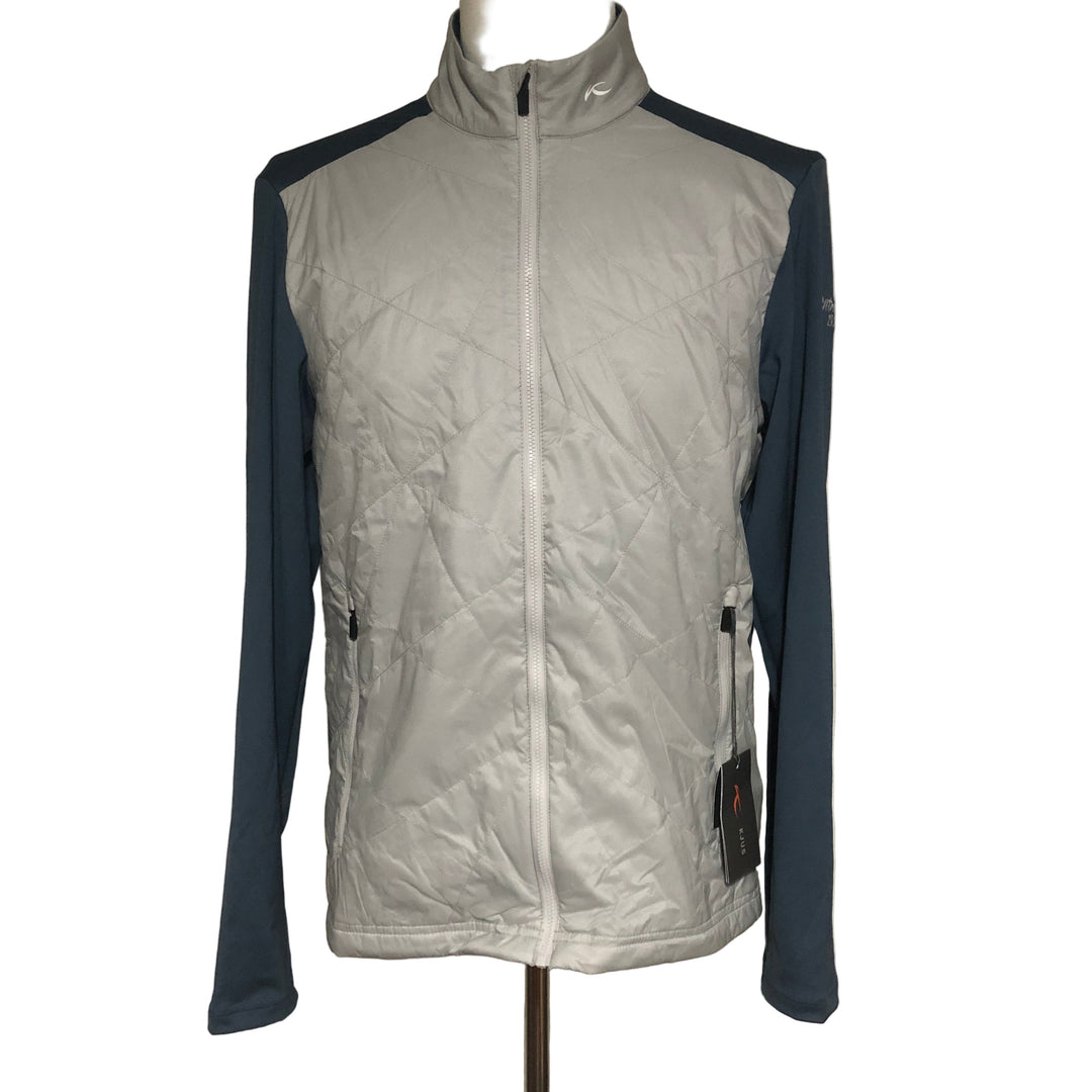 KJUS Retention Jacket (w/ logo) - Grey/Blue - Medium - Skorzie