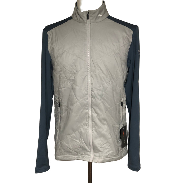 KJUS Retention Jacket (w/ logo) - Grey/Blue - Medium - Skorzie