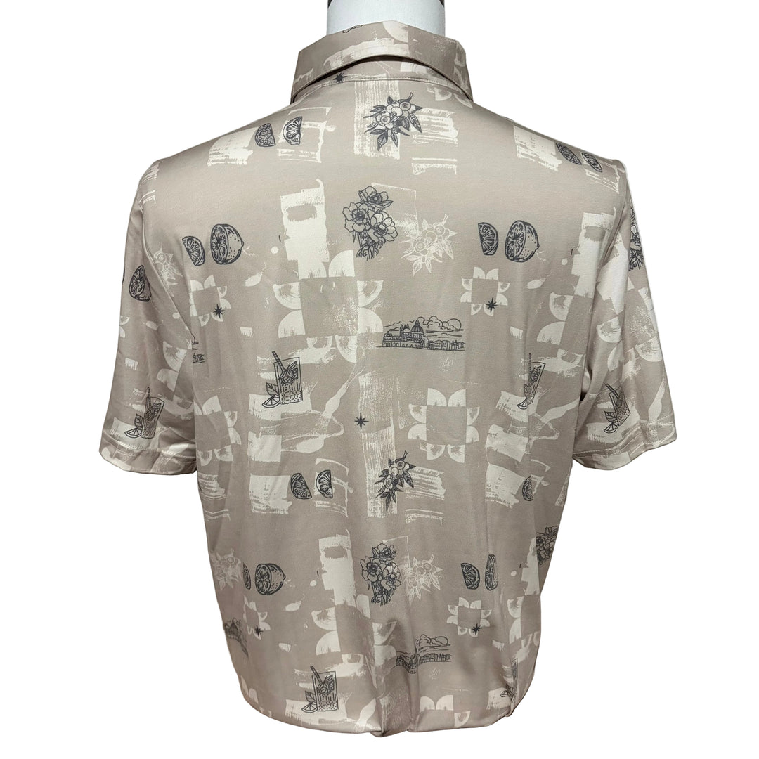 Travis Mathew Featherweight Spritz Polo (w/logo) - Island Fossil - Large - Skorzie