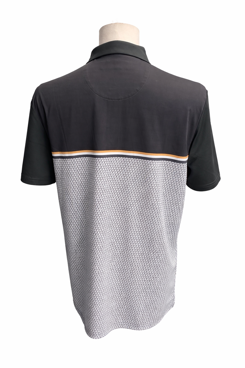 Penguin Color Block "P" Print Golf Polo - Asphalt - Medium - Skorzie