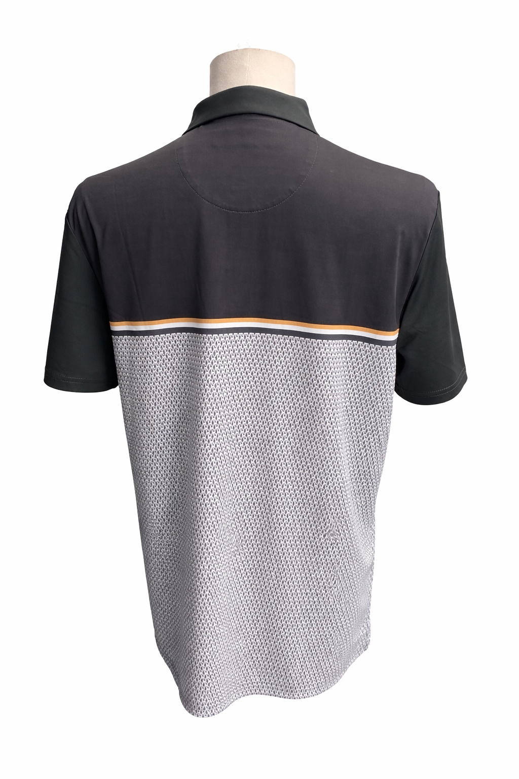 Penguin Color Block "P" Print Golf Polo - Asphalt - Medium - Skorzie