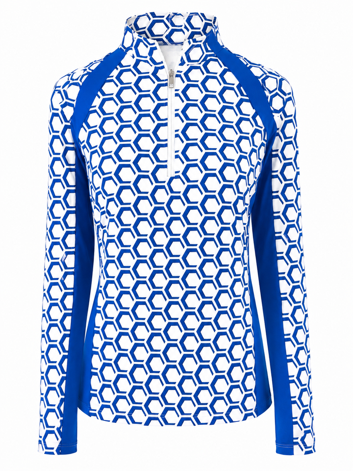 Tail Women's Flynn Long Sleeve Raglan Top - Marcella Geo