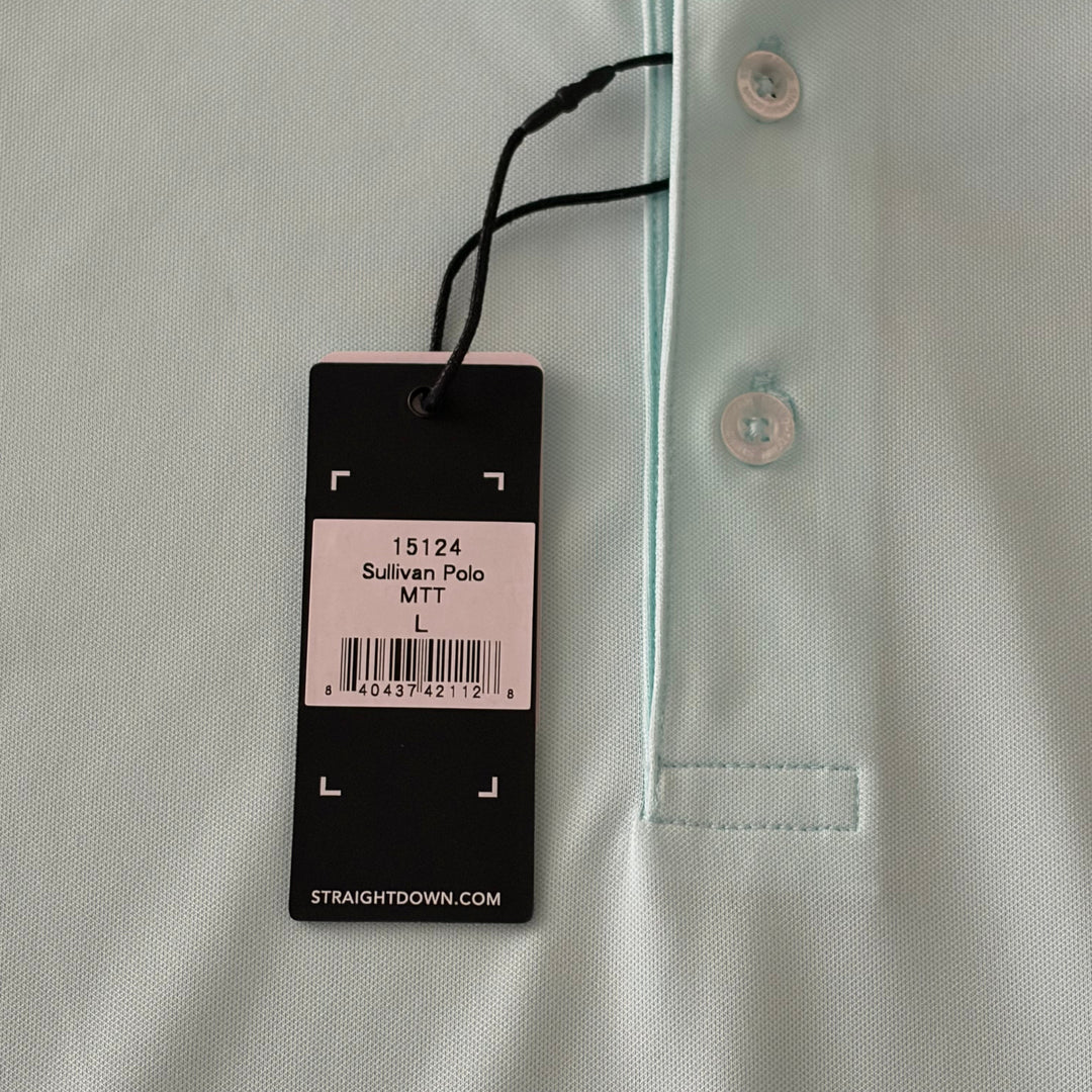Straight Down Men's Golf Polo Sullivan Mint Size L