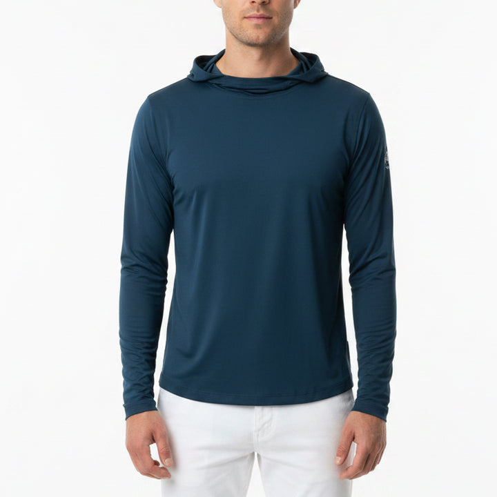 Johnnie-O Men's Golf Hoodie Talon Featherweight Performance (w/ logo) Navy Size XS
