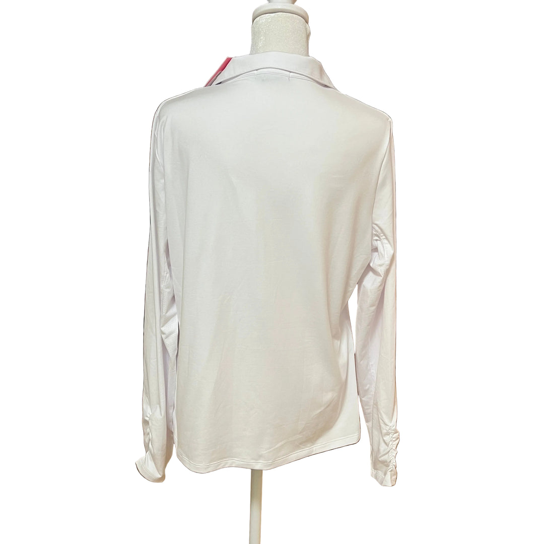 Golftini LS Lisa Polo (w/ logo) - White - X-Large - Skorzie