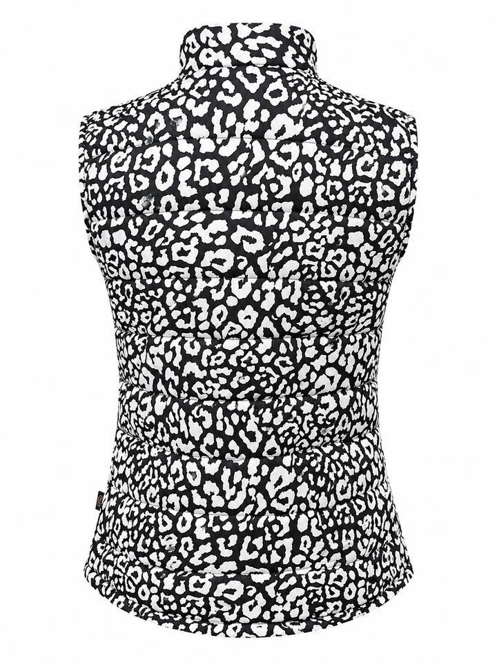 Tail Harlow Quilted Golf Vest (w/ logo) - Onyx Leopard - Medium