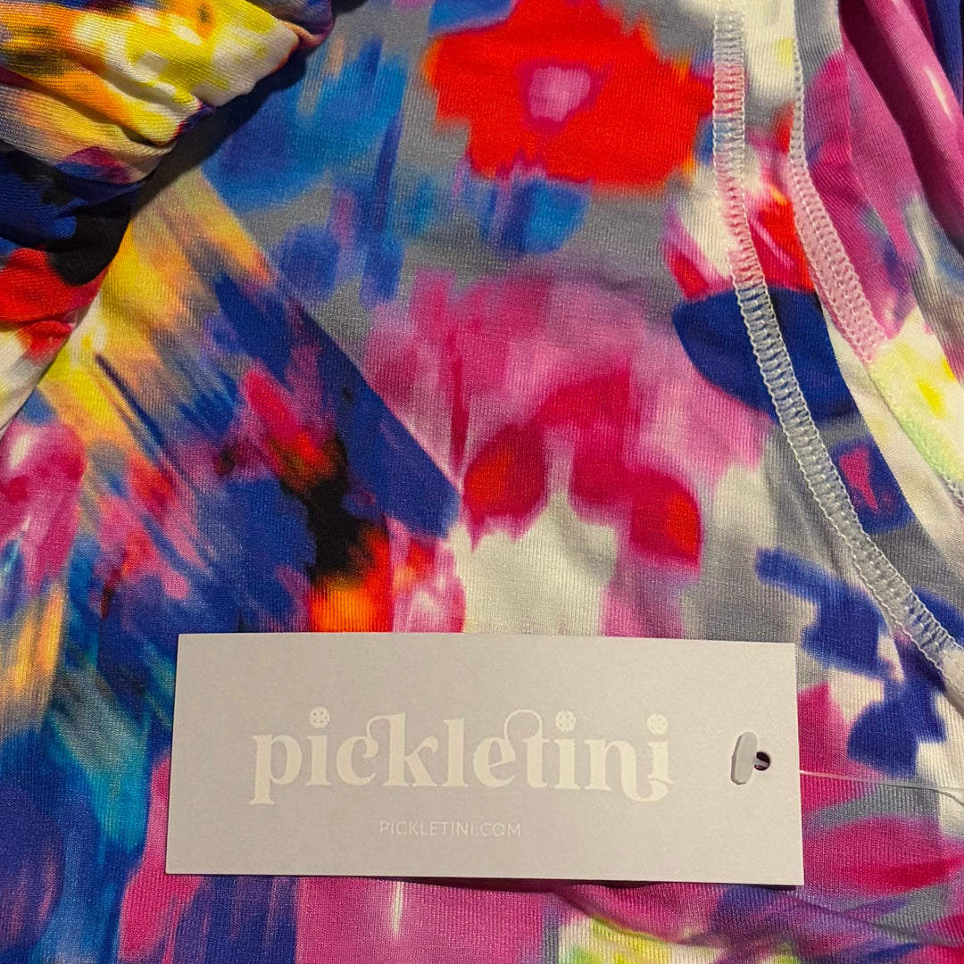 Pickletini Women's Pickleball Tank Shay Knot Blurred Floral (FINAL SALE ITEM)