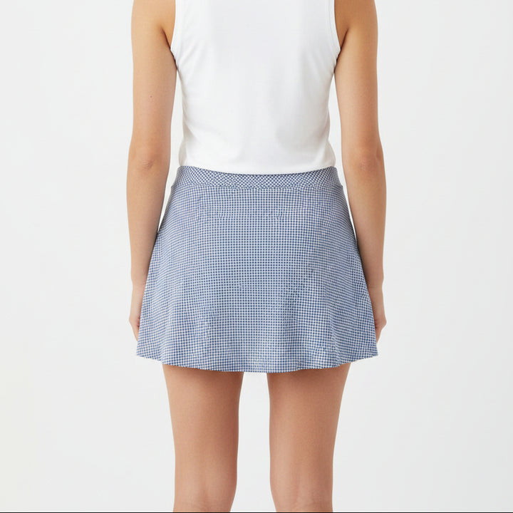 Peter Millar Women's Golf Skort Sally Palmetto Palms 15" Windsor Blue Size L