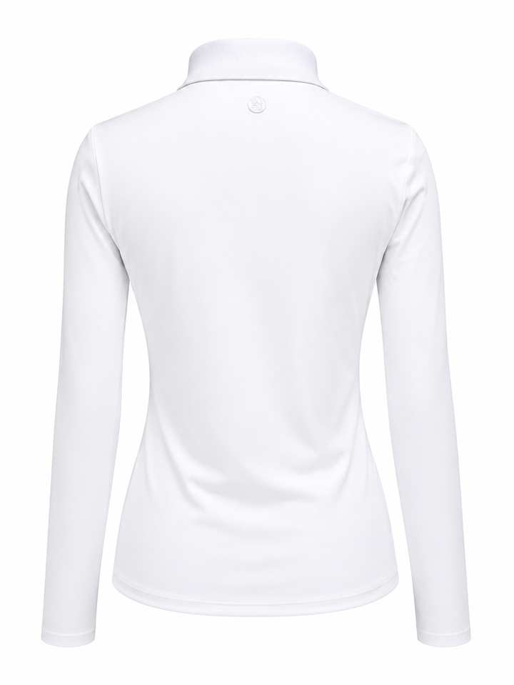 G/FORE Silky Nylon Long Sleeve Zip Polo - White - Small