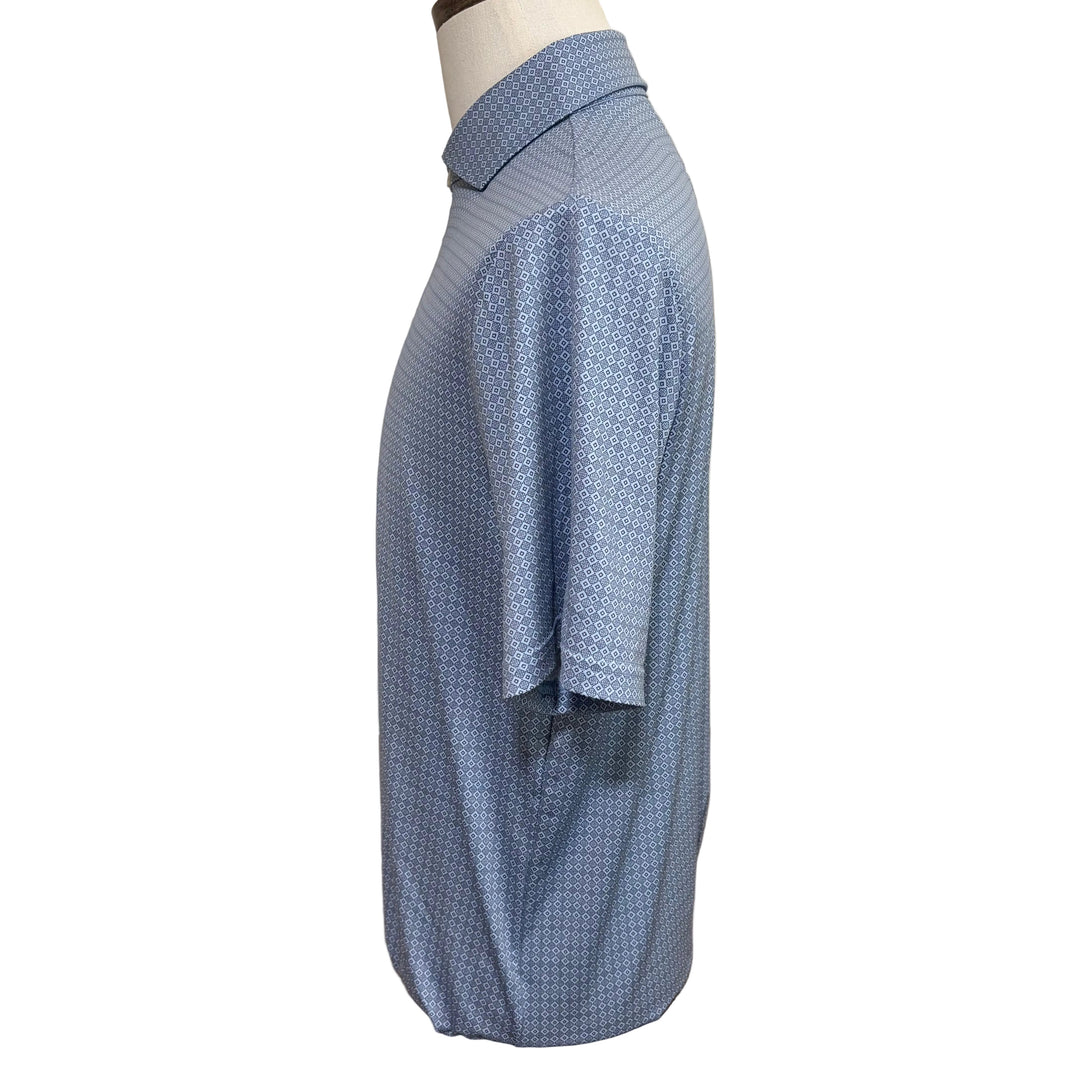 RLX Ralph Lauren Classic Fit Performance Polo - Blue Geo - Small - Skorzie