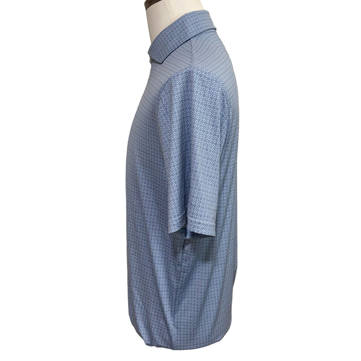 RLX Ralph Lauren Classic Fit Performance Polo - Blue Geo - Small - Skorzie