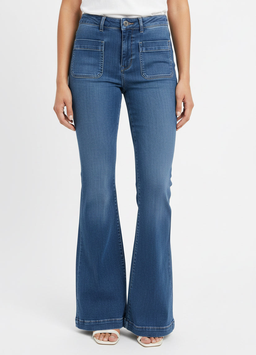 DL1961 Women's Jeans Bridget Bootcut High Rise 33" Blue Denim