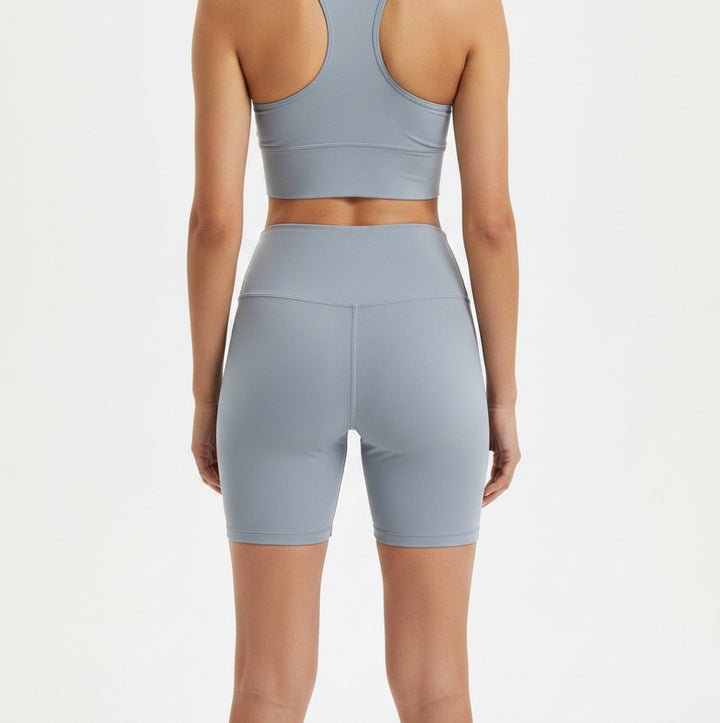 Vuori Women's Biker Shorts AllTheFeels 4" Sea Glass Size XS
