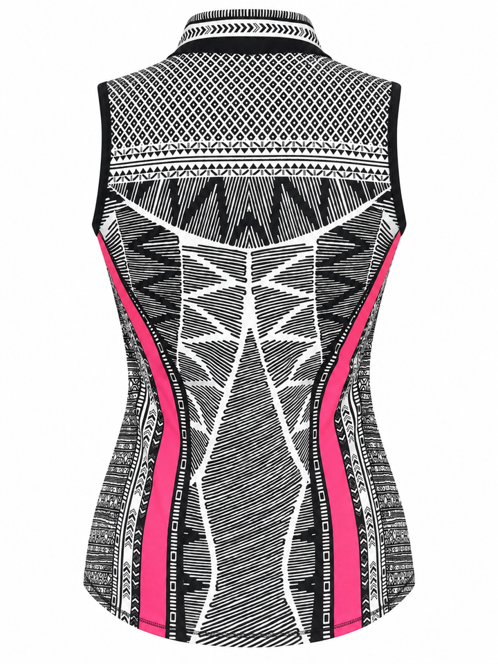 Lucky In Love Santa Fe Glow Tank - White/Black