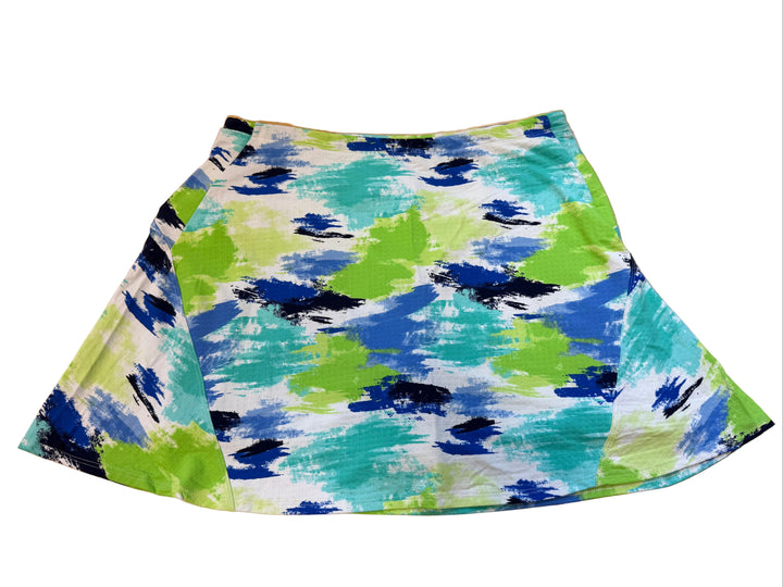 IBKUL Womens Matilda Swing Skort 15" - Jade/Multi