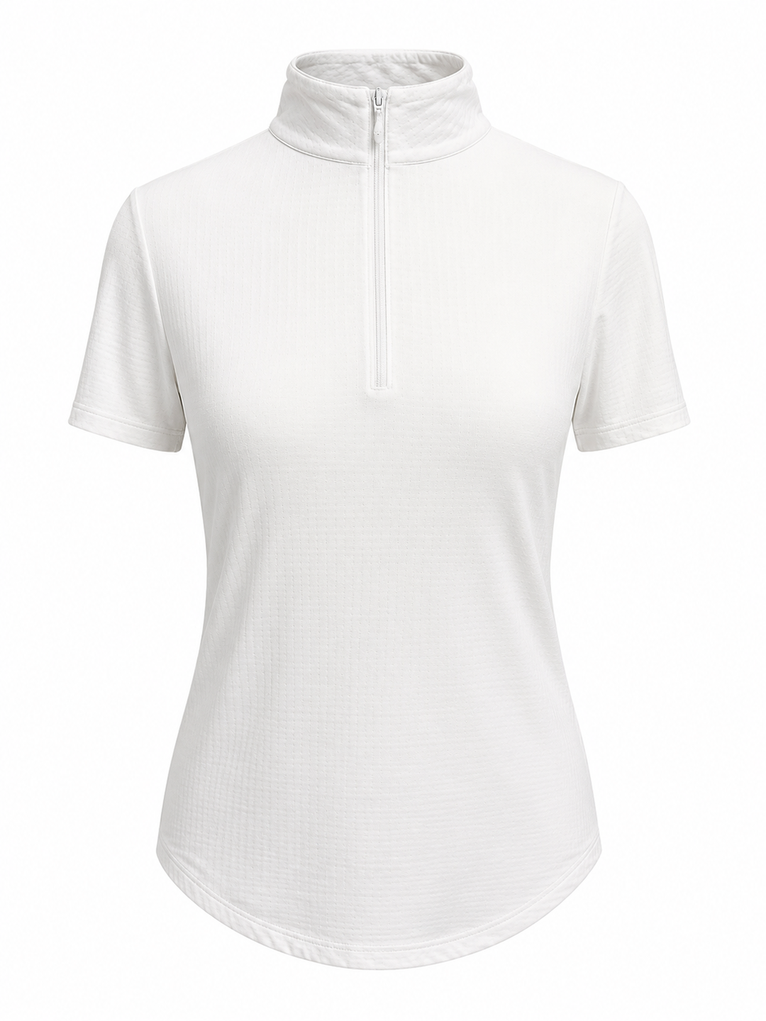 IBKUL Short Sleeve Quarter Zip - White - Small