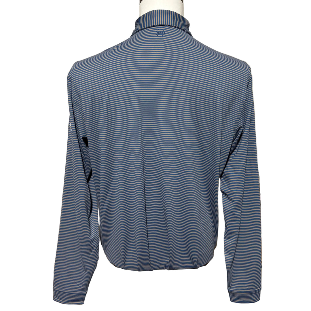 Peter Millar Lyons Performance L/S Polo (w/logo) - Blue Haze - Skorzie