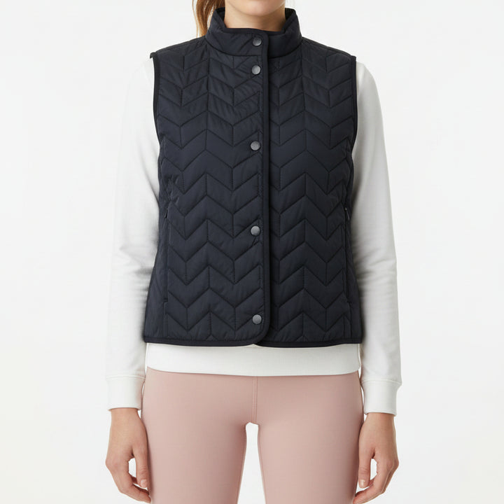 G/FORE Women's Vest Puffer Snap Button Onyx Size S
