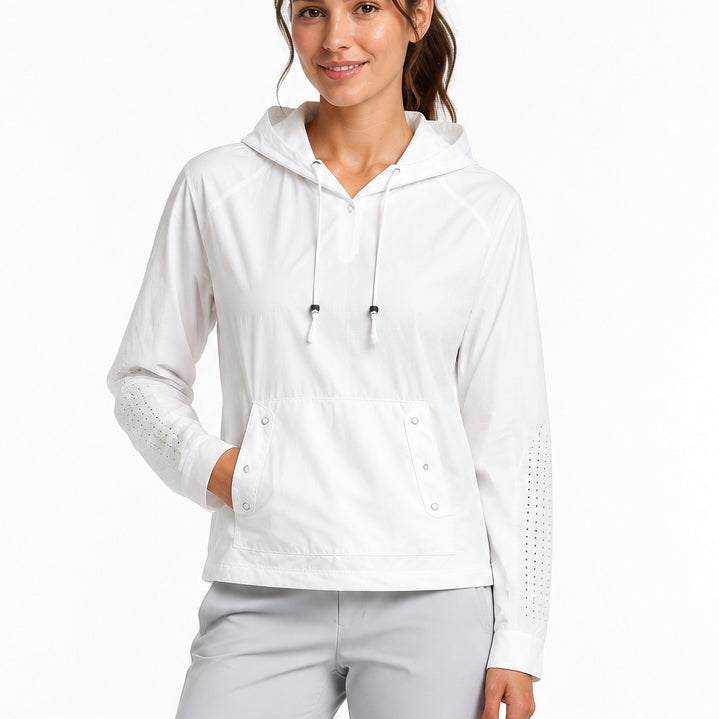Jamie Sadock Women's Golf Solar Hoodie Sugar Size M