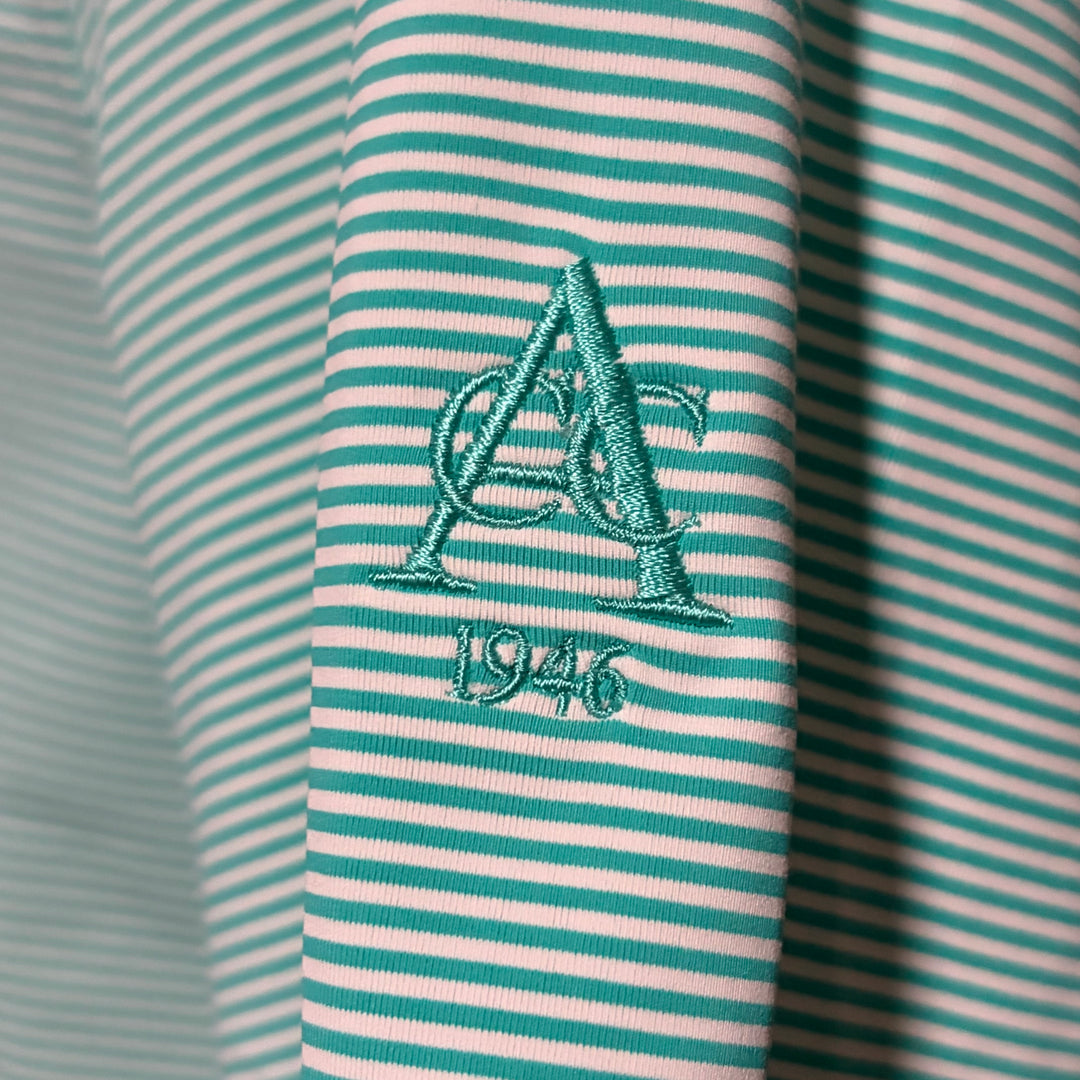 G/FORE Feeder Stripe Fine Tech Jersey Polo (w/logo) - Siren