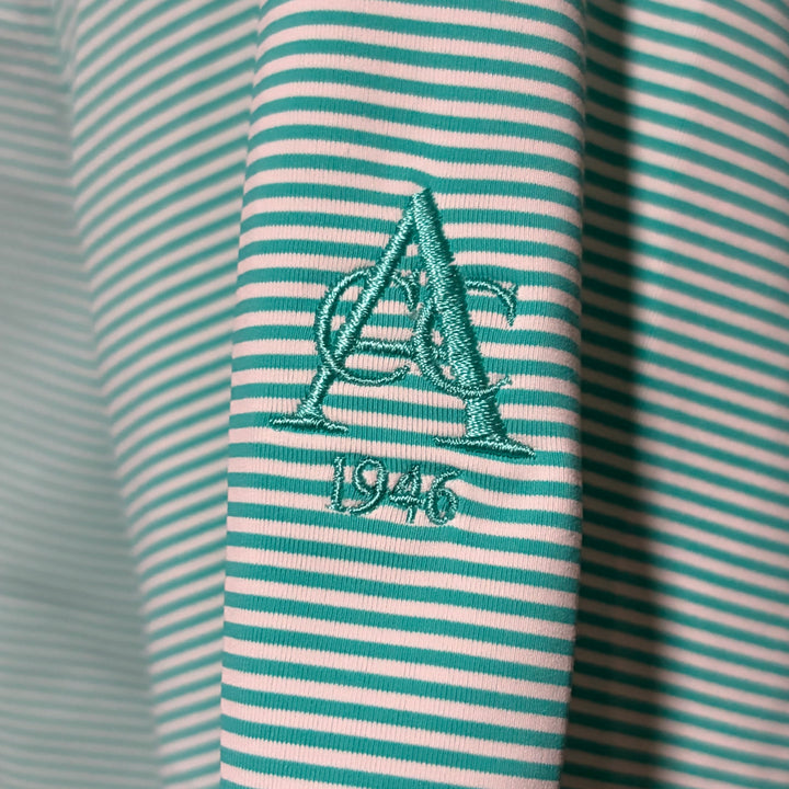 G/FORE Feeder Stripe Fine Tech Jersey Polo (w/logo) - Siren