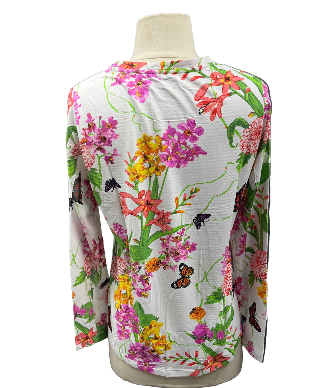 IBKUL Butterfly Crew Neck Top - White - Small - Skorzie