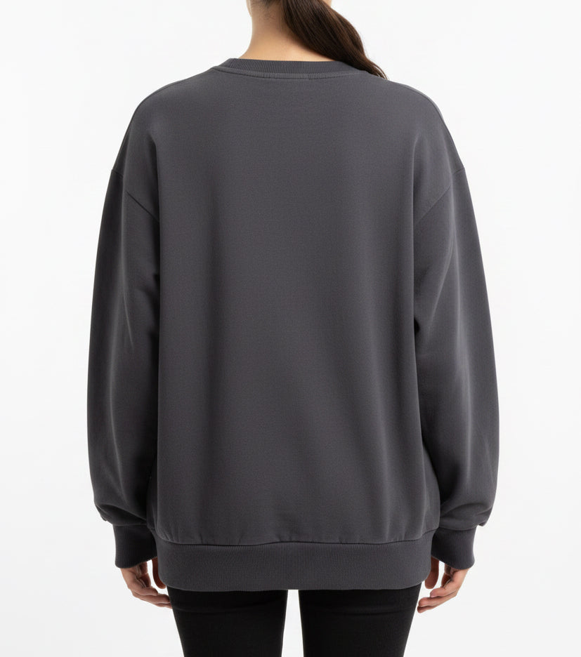 Z Supply Women's Sweatshirt Celebrate Sunday Black Sand