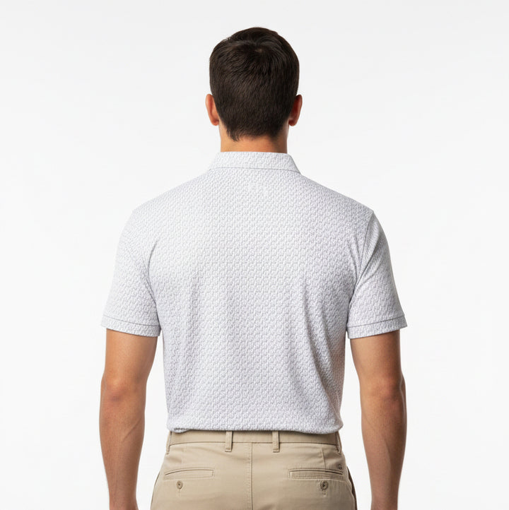 Anderson Ord Men's Golf Polo Whittington (w/logo) White/Eilish/Bluefin Size S