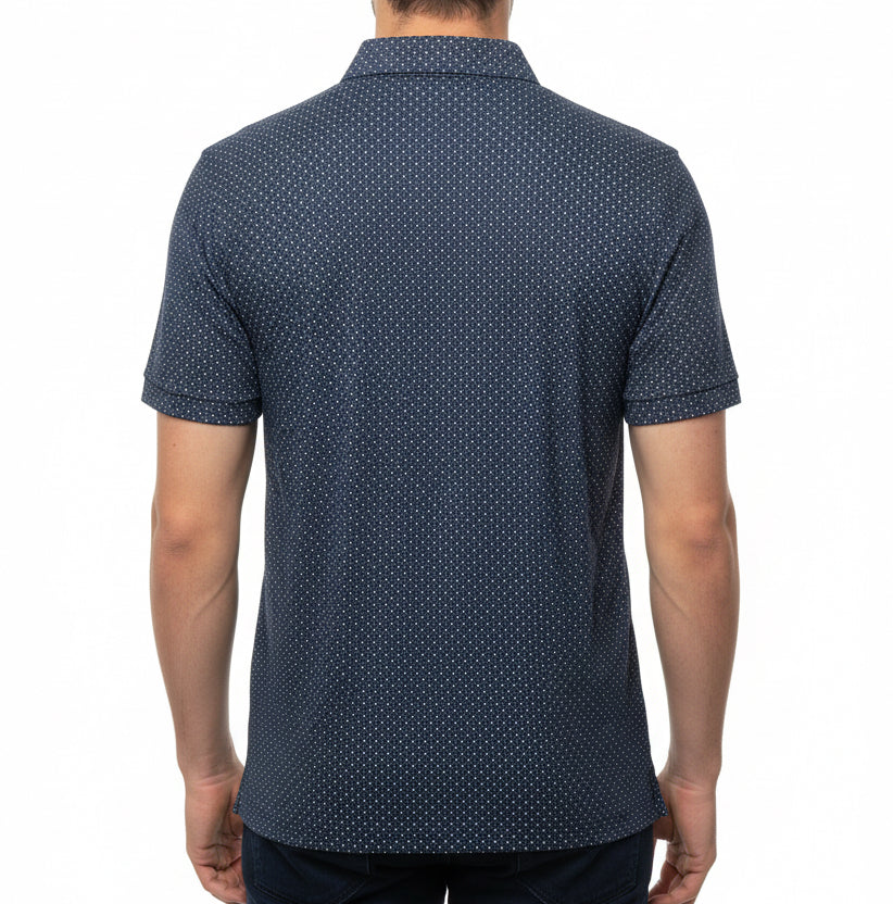 Straight Down Men's Golf Polo Casino Blue Shade Size L