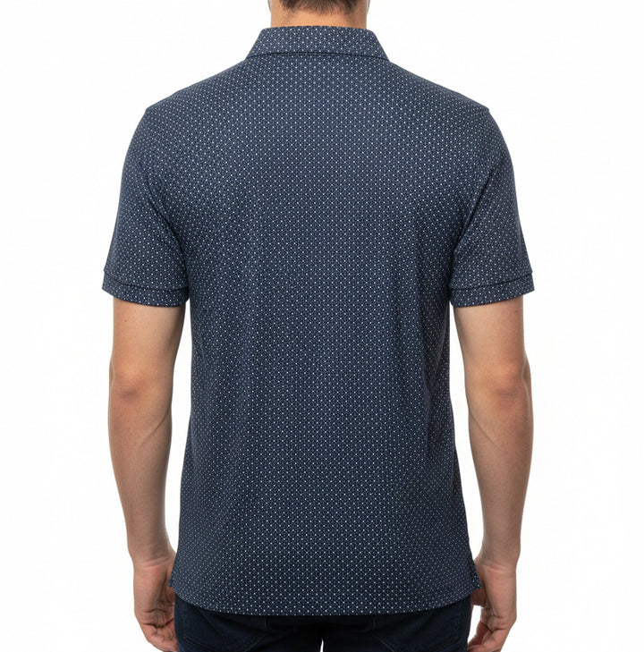 Straight Down Men's Golf Polo Casino Blue Shade Size L
