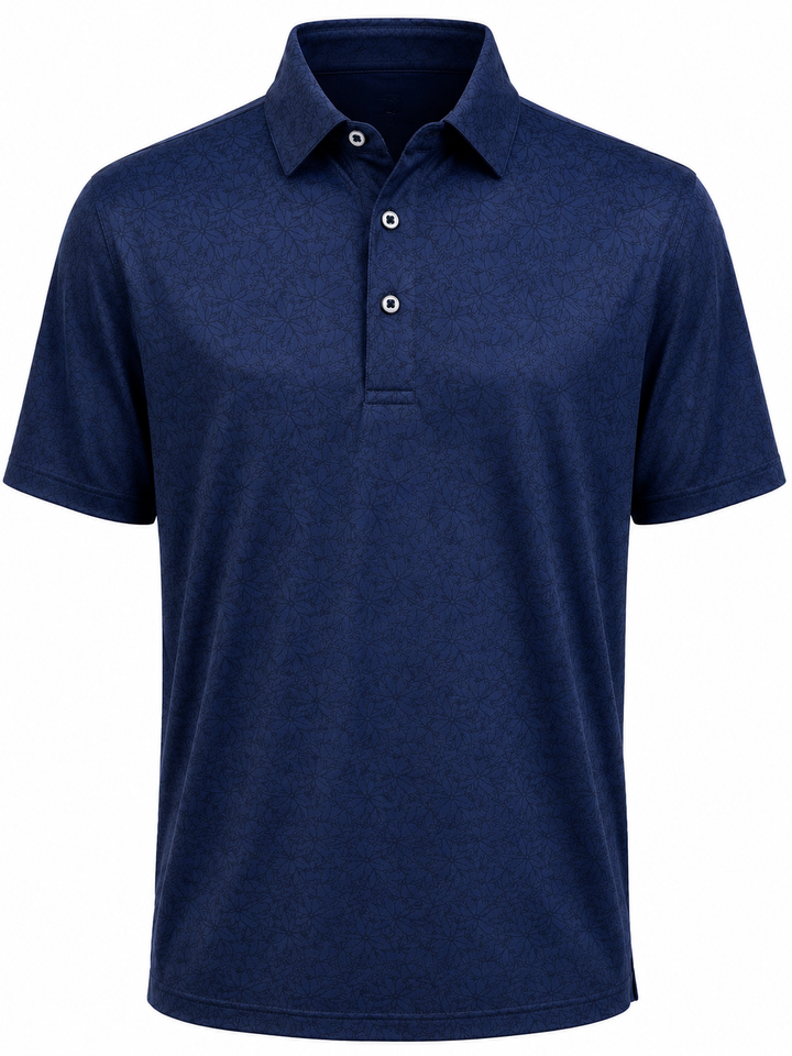 Bobby Jones Performance Azalea Print Jersey Polo - Summer Navy - Large