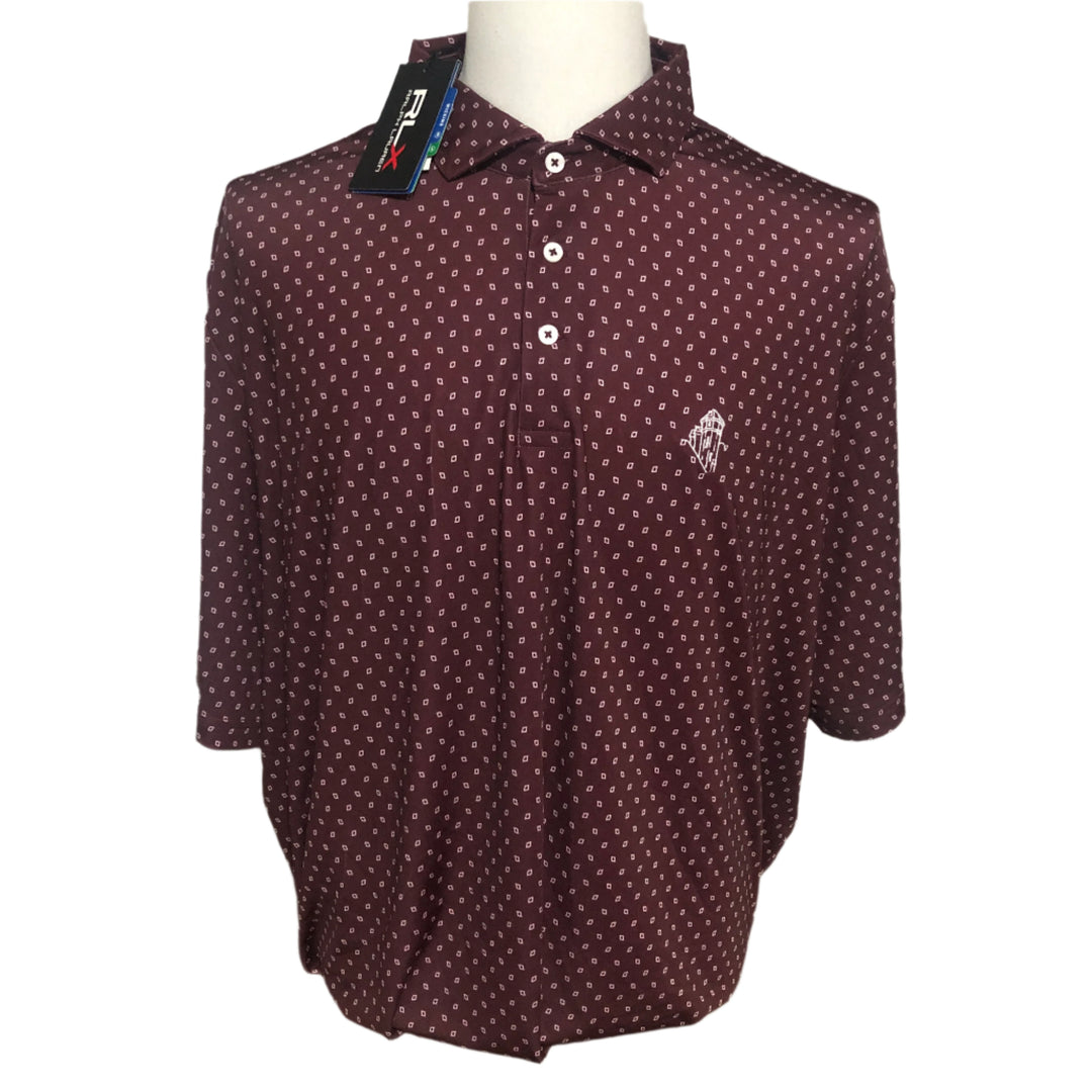 RLX Polo (w/ logo) - Maroon Patterned - XX-Large - Skorzie