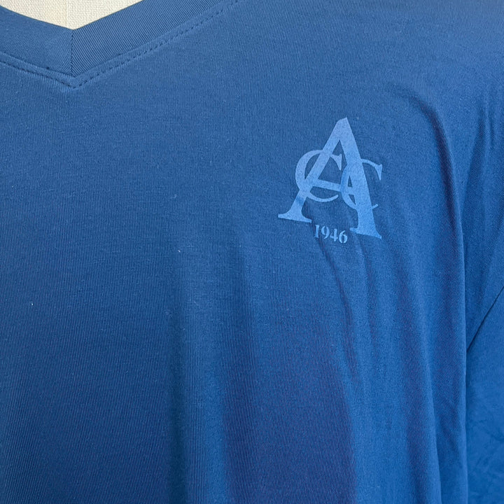 2UNDR Luxury V-Neck Tee (w/logo) - Navy (FINAL SALE ITEM) - Skorzie