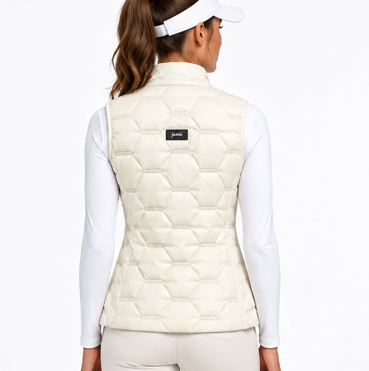 Jamie Sadock Women's Golf Vest Cream Size M