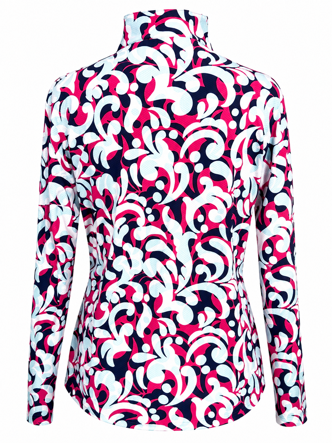 SanSoleil SOLTEK LUX L/S PRINT MOCK - Groovy Pink/Navy - XL