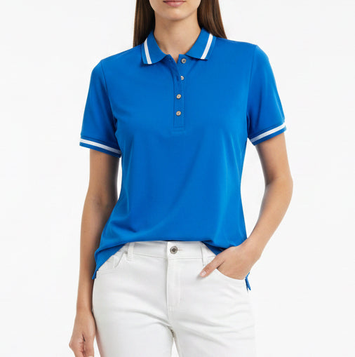 Lohla Sport Womens Golf S/S Polo Mia Blueberry Size L