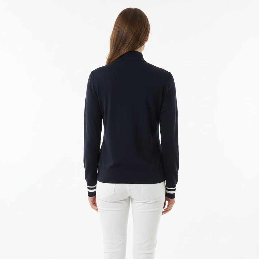 G/FORE Women's Sweater Crewneck Cooling Cotton Chalk Onyx Size S