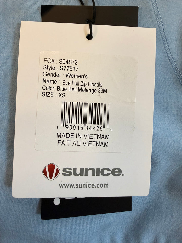 Sunice Women's Eve Full Zip Hoodie (w/ logo) - Blue Bell