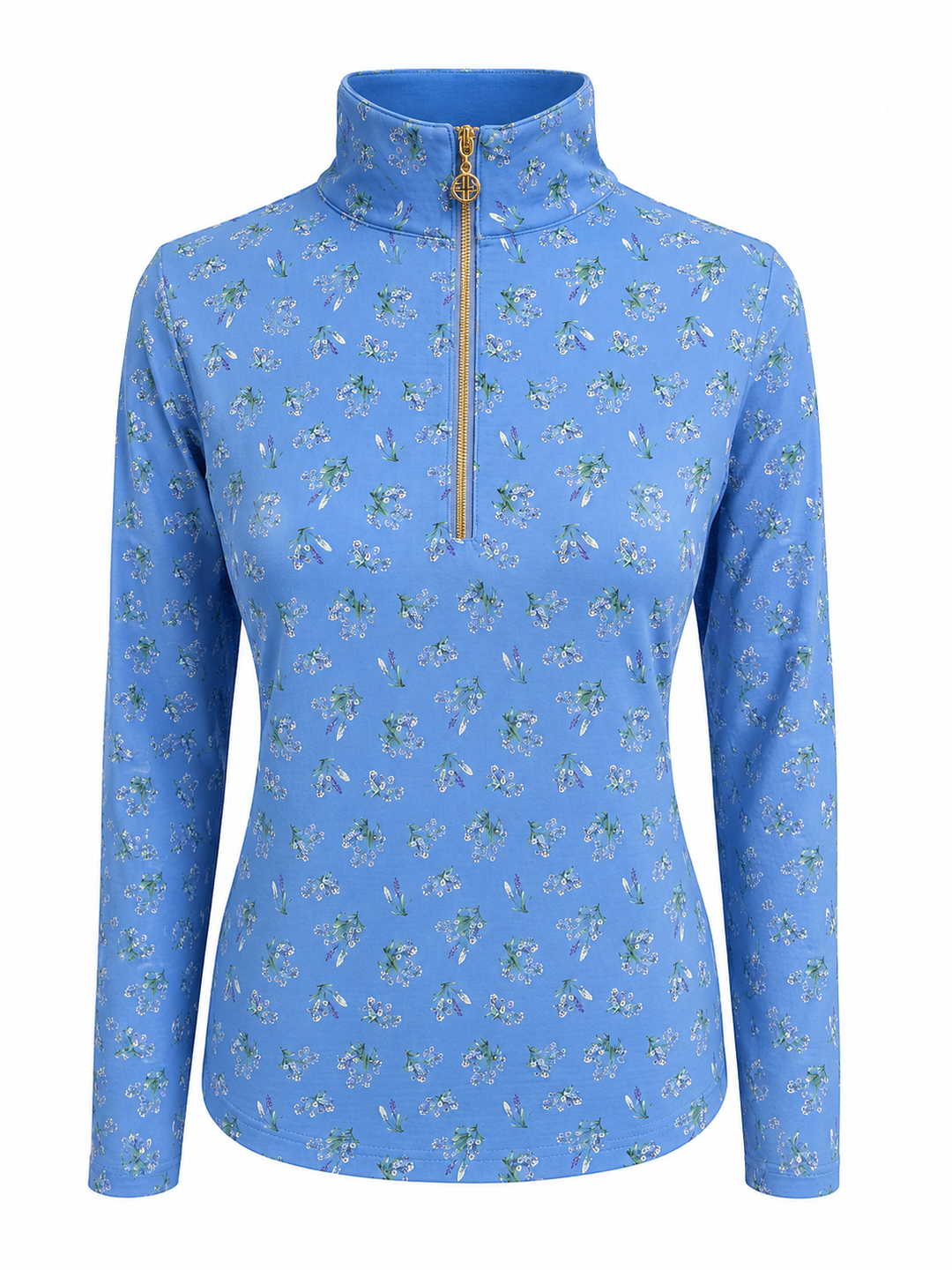 G-Lifestyle Long Sleeve Quarter Zip - Peri Bouquet - Small