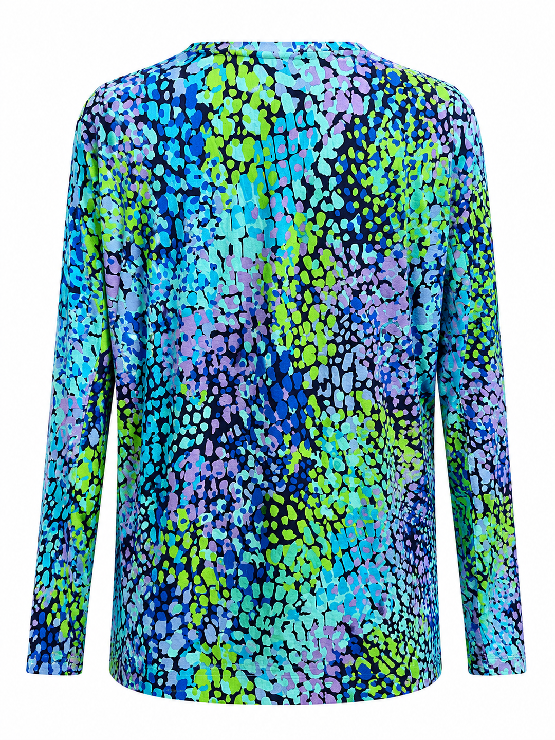 IBKUL Camilla Long Sleeve Crew Neck - Navy Multi