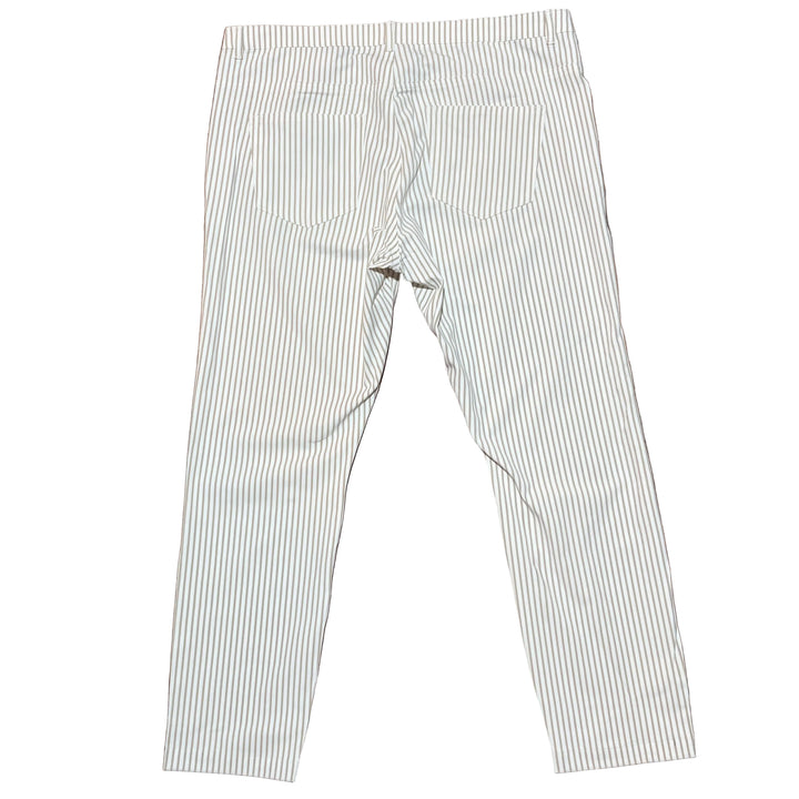 MDC Pinstripe Cropped 5-Pocket Pants 25" - Light Taupe - Skorzie