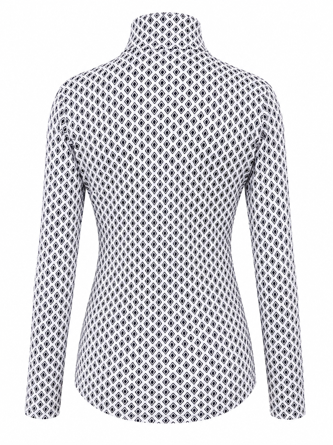 SanSoleil SolCool Print Mock Zip Top -  Black Diamonds