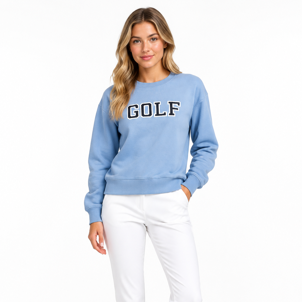 Renwick Women's Sweatshirt "Golf" Periwinkle Size M