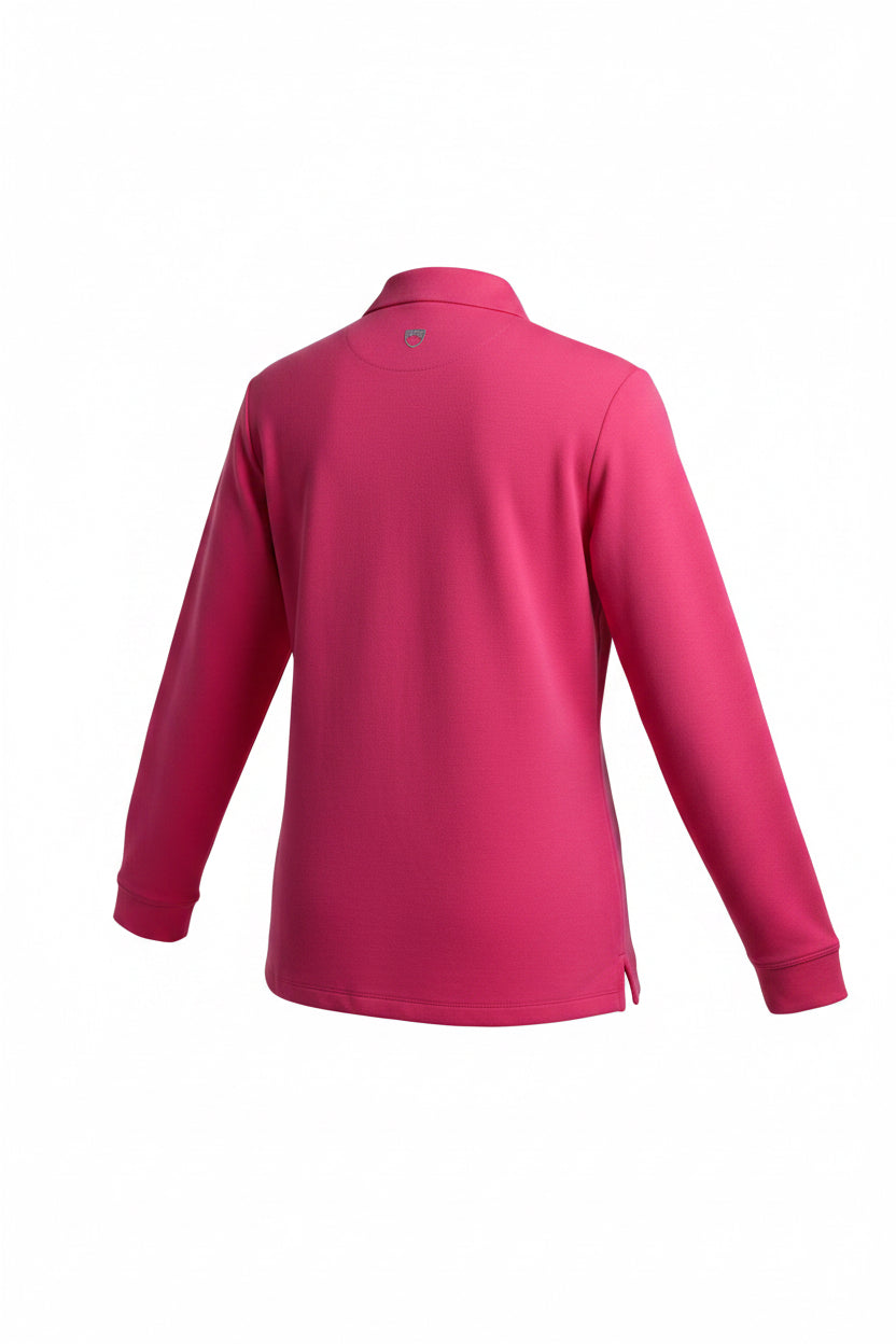 Swing Control Solid Zippered Scuba Top - Pop Art Pink - Small - Skorzie