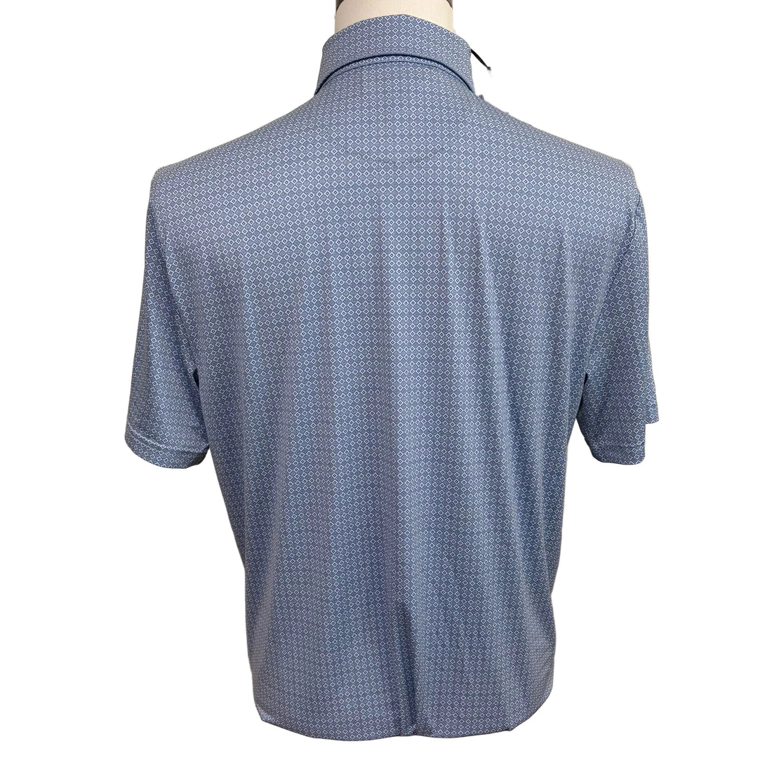 RLX Ralph Lauren Classic Fit Performance Polo - Blue Geo - Small - Skorzie